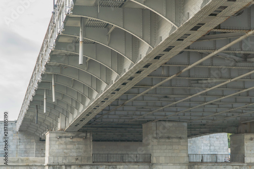 modern reinforced concrete bridge, bottom view