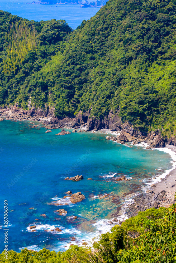 横浪黒潮ライン,海,海岸,青,風景,自然,絶景,岩,太平洋,土佐湾,黒潮,観光,観光地,高知,高知県,四国,日本,アジア,