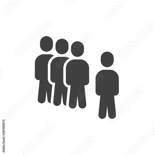 Team leader vector icon. Leadership filled flat sign for mobile concept and web design. Group of people glyph icon. Symbol, logo illustration. Vector graphics