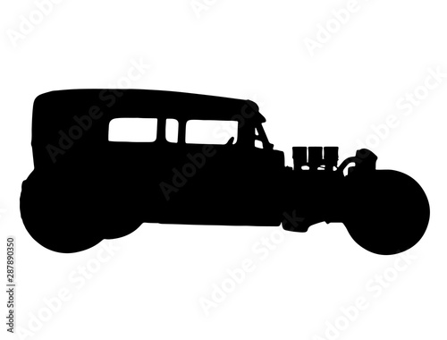 muscle silhouette cara roadster vector