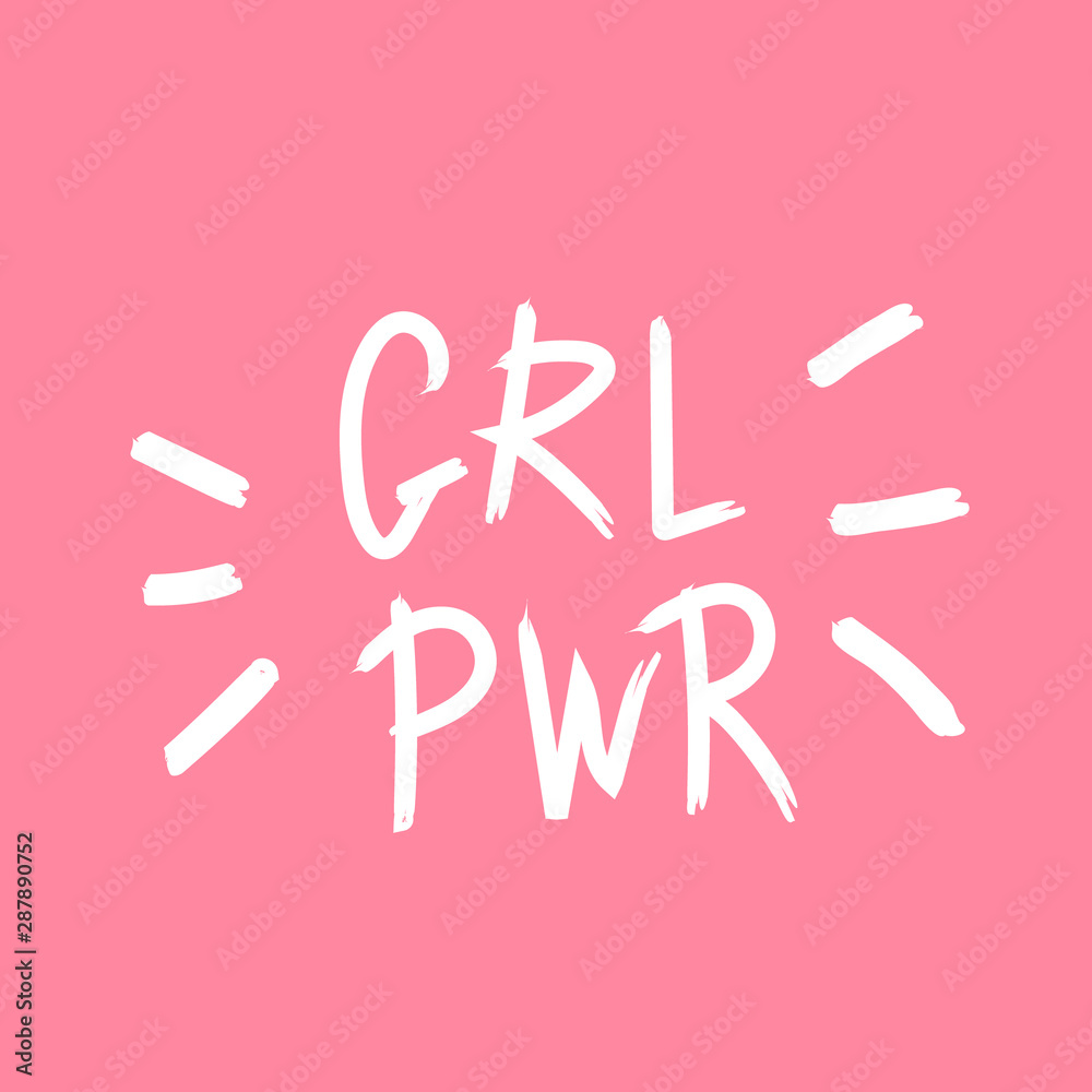 Girl power inscription handwritten Girl power inscription handwritten
