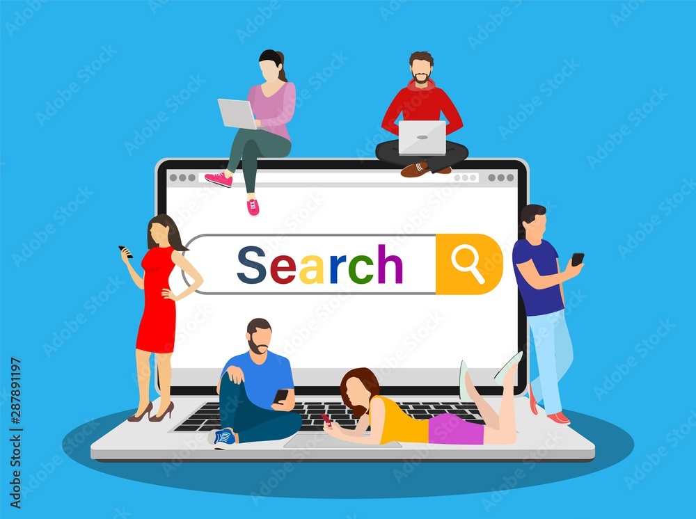 people searching for something clipart