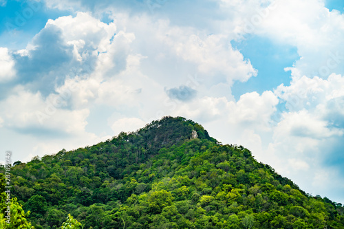 Green rice field mountain landscape Thailand. Green rice field mountain landscape in Thailand.