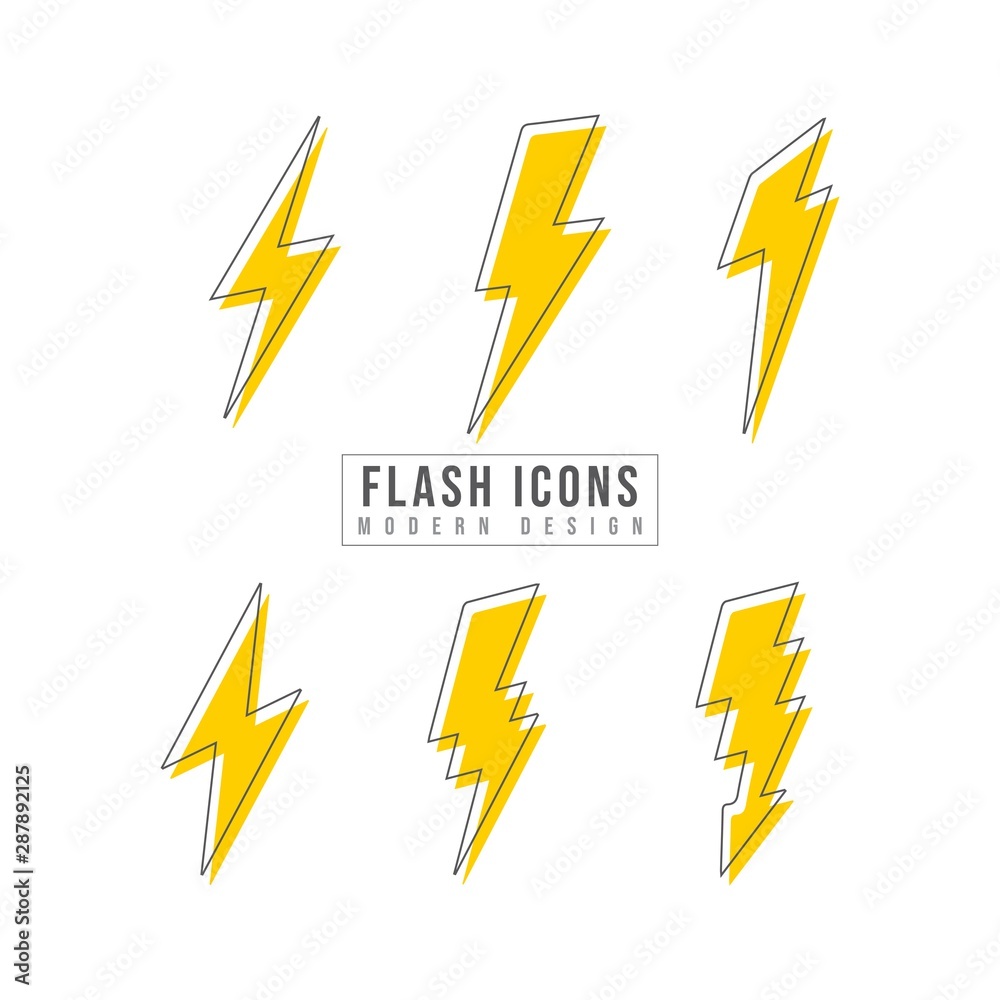 Flash icon modern design template Flash icon modern design template