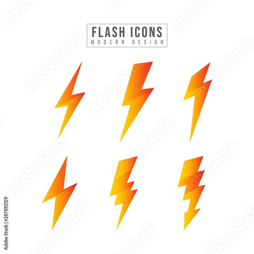 Flash icon modern design template