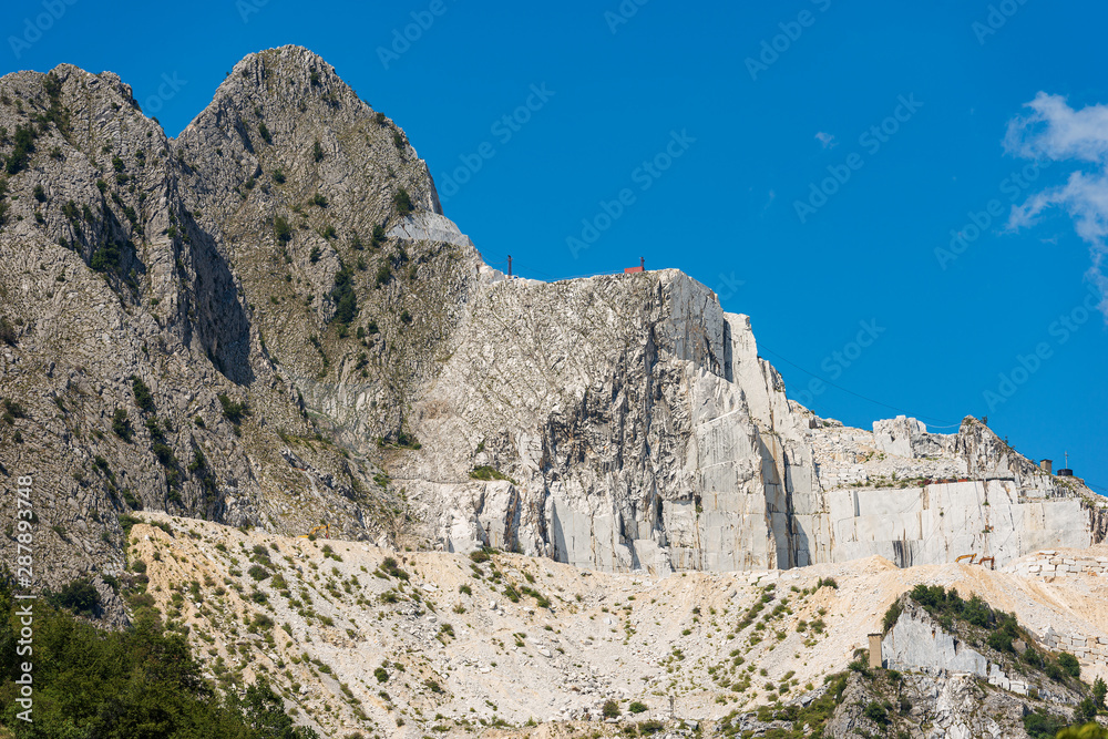 White Carrara marble quarry - Apuan Alps - Tuscany Italy