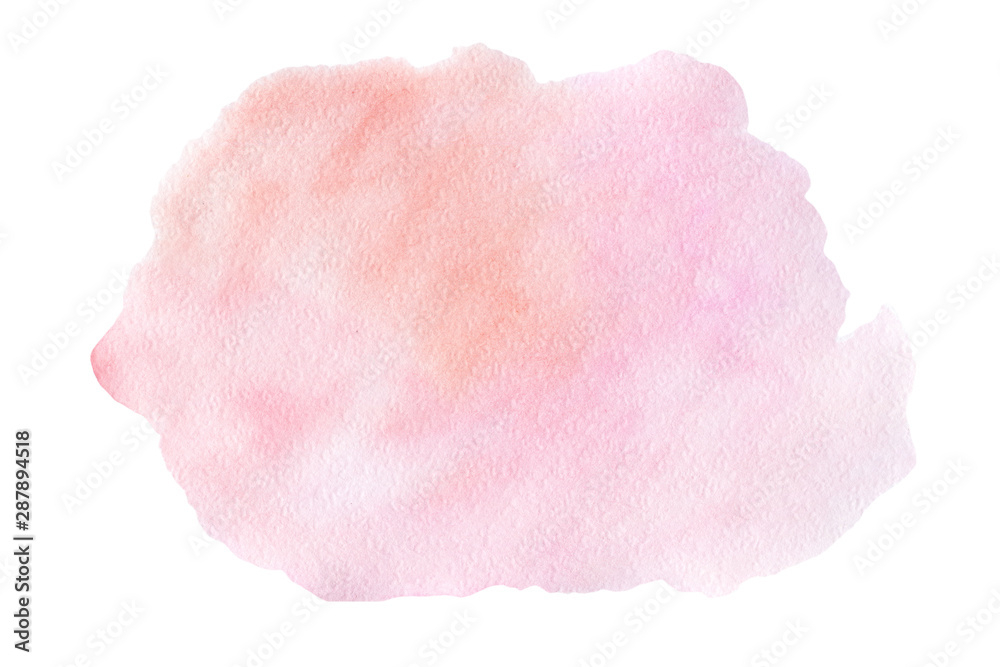 Abstract watercolor pastel delicate pink textured background on a white isolated background Abstract watercolor pastel delicate pink textured background on a white isolated background