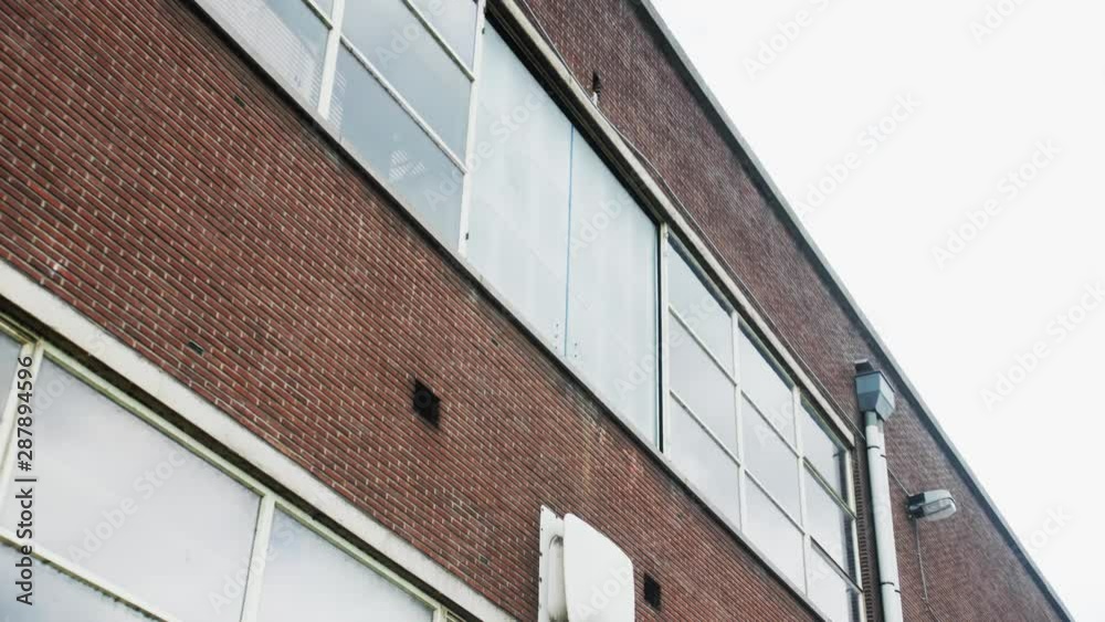 Slow motion shot of an old building Slow motion shot of an old building