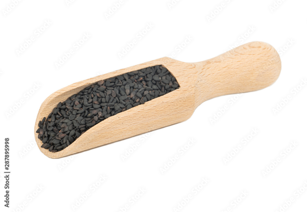 Black sesame in scoop