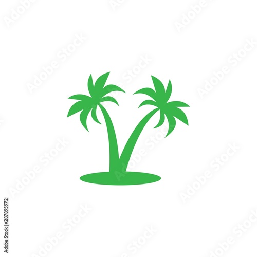 Palm tree summer logo template vector © feri