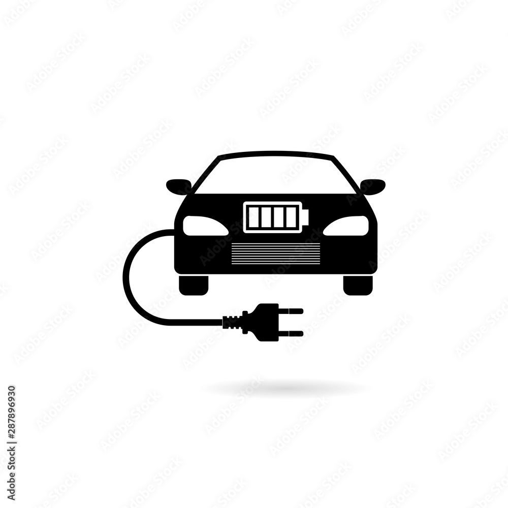 Electric car icon isolated on white background Electric car icon isolated on white background