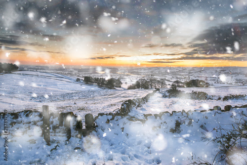 Stunning Winter sunset over...