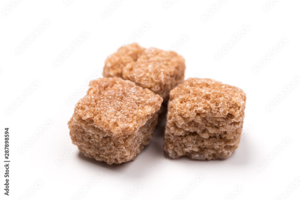 brown sugar isolated on white background. Top view. brown sugar isolated on white background. Top view.