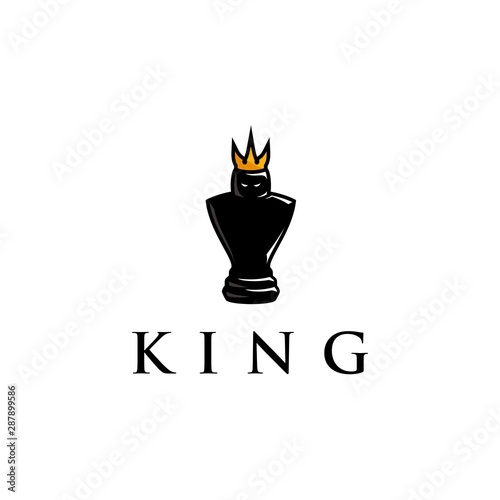 Black King Chess Logo