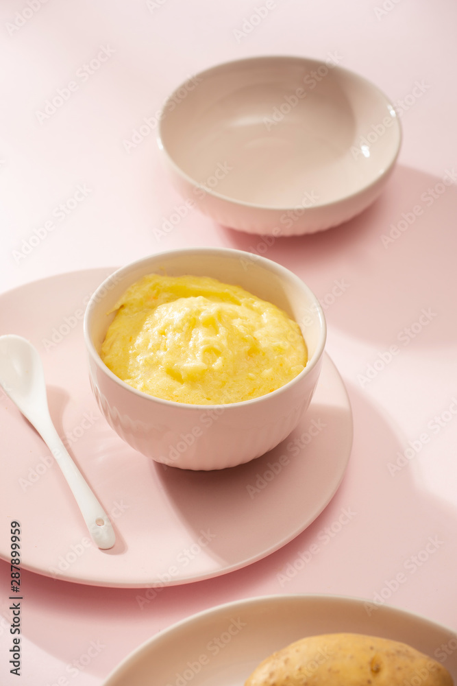 Homemade vegetable baby food. Potato puree for baby Homemade vegetable baby food. Potato puree for baby