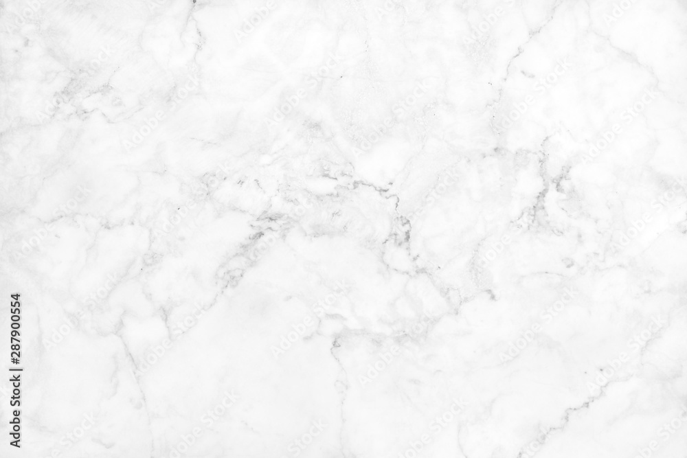 Plakat Biały szary marmur tekstura tło o wysokiej rozdzielczości, widok z góry na naturalne kamienne płytki podłogowe w luksusowy wzór brokatu bez szwu do dekoracji wewnętrznych i zewnętrznych.