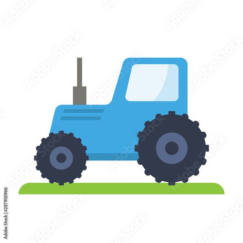 Blue tractor