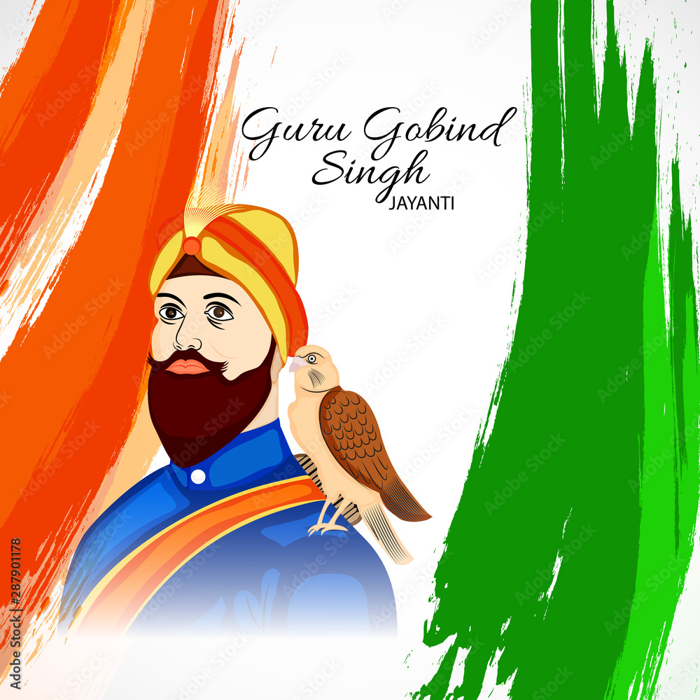 Happy Guru Gobind Singh Jayanti Stock Illustration | Adobe Stock