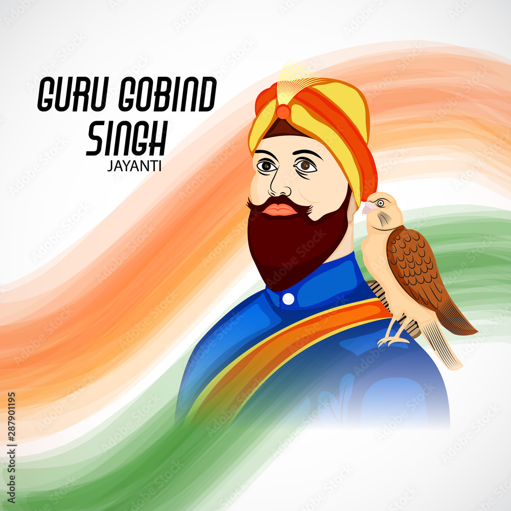 Happy Guru Gobind Singh Jayanti Stock Illustration | Adobe Stock