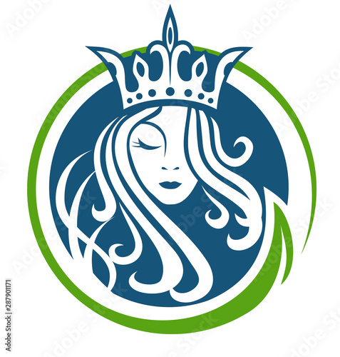 Queen and nature logo vector eps format