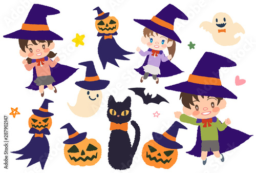 ハロウィン　キャラクター　セット　ジャンプ