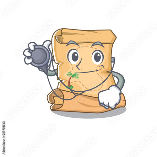 Картината върху платно Doctor treasure map in the character shape
