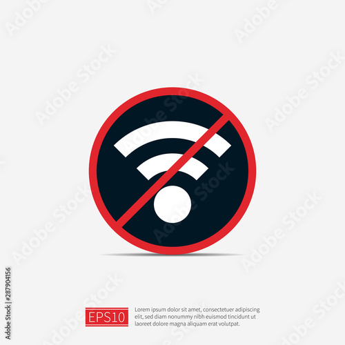 wireless wifi icons unavailable or disconnected. isolated on white background