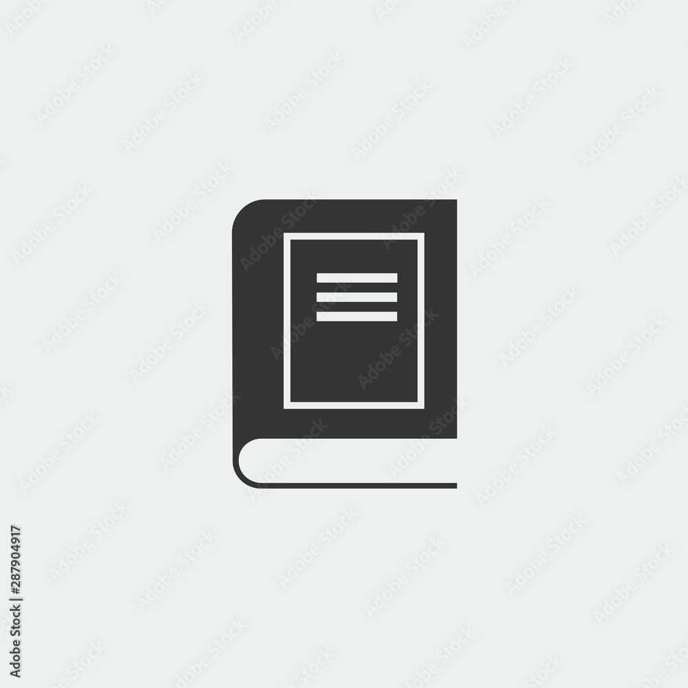 book vector icon sign illustration grey background book vector icon sign illustration grey background