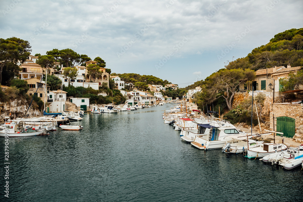 The old fishing village harbor of Cala Figuera, Mallorca, Spain.