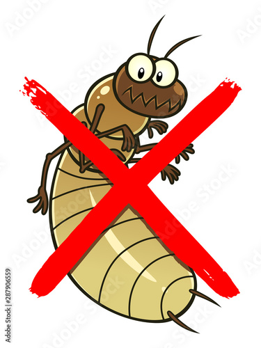No termites cartoon sign