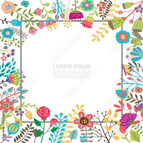 Flat Floral Flourishing Bright Template