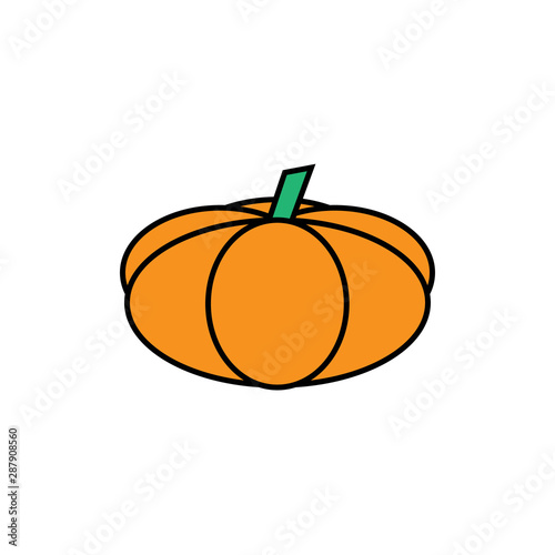 Pumpkin icon vector, pumpkin sign