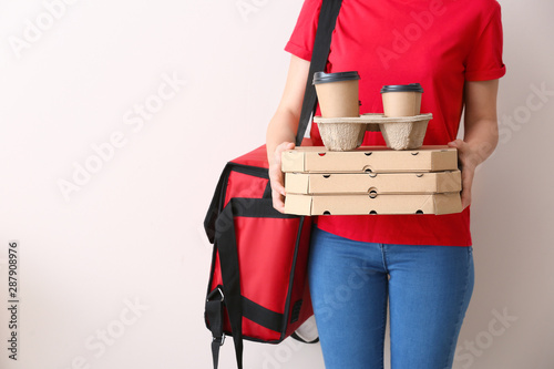 Food delivery service worke...