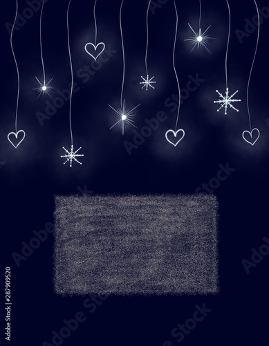 Beautiful Christmas or New Year glowing background and place for your text