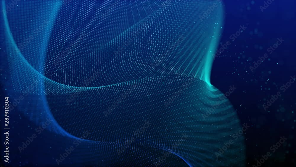 beautiful abstract wave technology background with blue light digital effect corporate concept