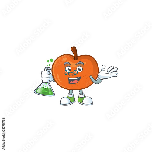 Professor tangerine sweet in the cartoon shape