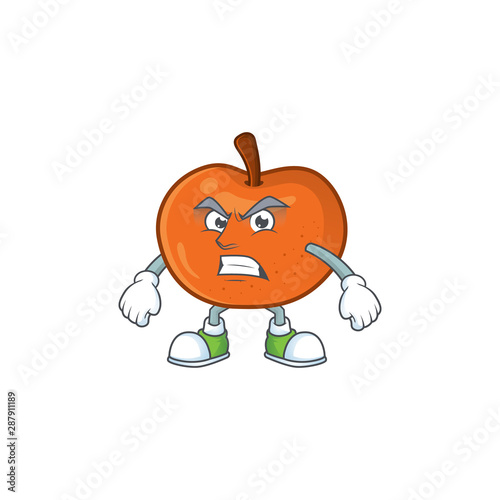 Scream tangerine sweet in the cartoon shape