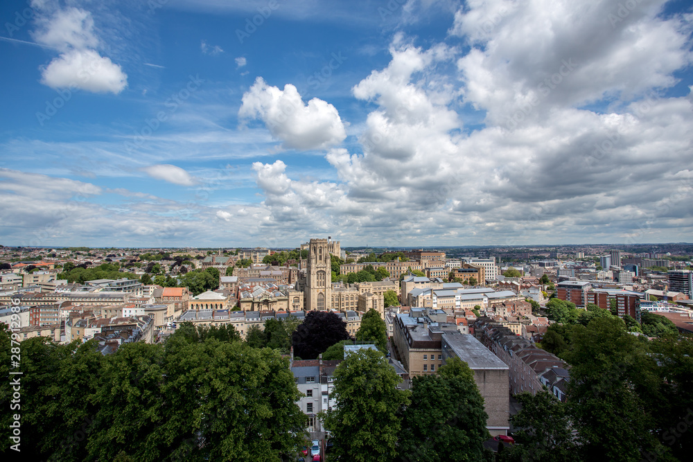 View from Cabot Tower towards Bristol Museum and Art Gallery and Northeast Bristol, United Kingdom