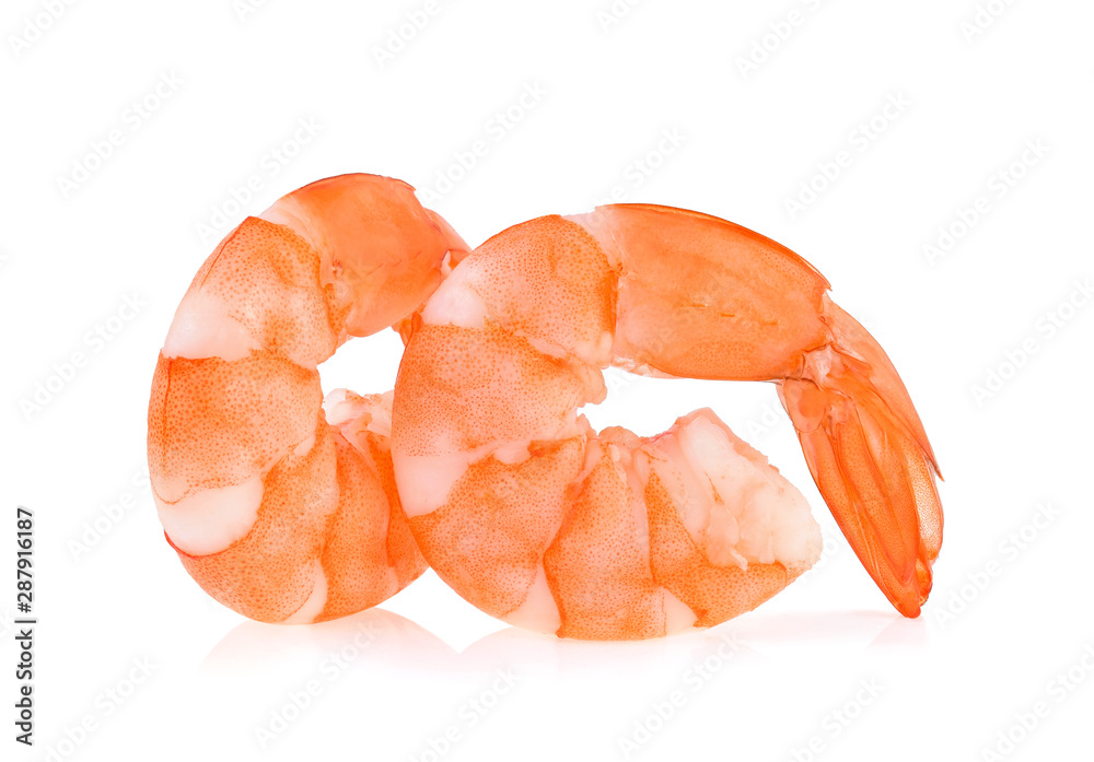 Cooked shrimps isolated on white background. Cooked shrimps isolated on white background.