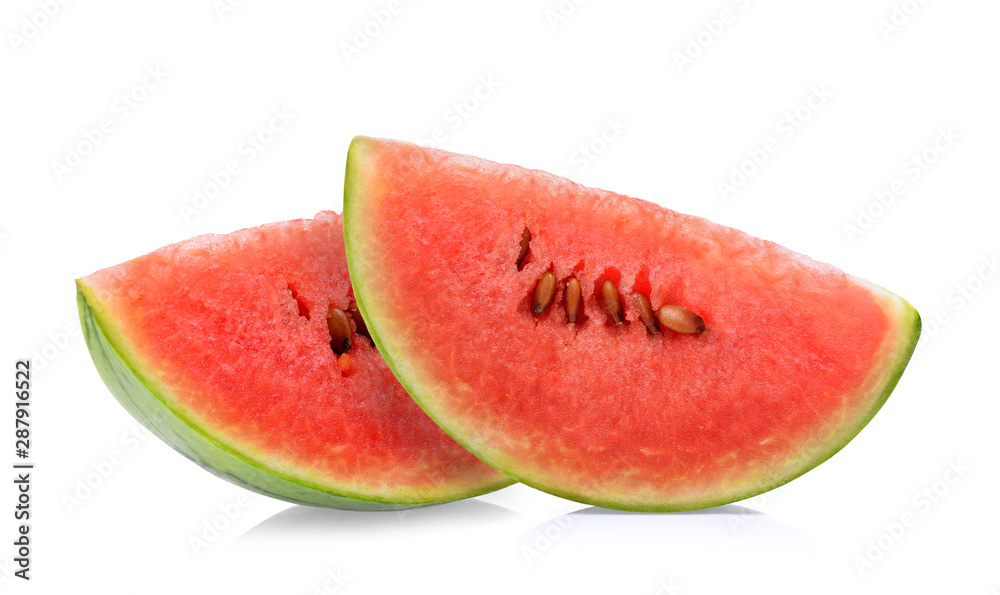 Slice of watermelon isolated on white background Slice of watermelon isolated on white background