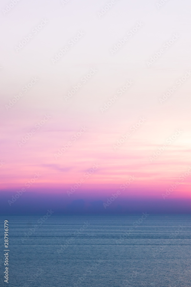 sunset and sea. Beautiful landscape