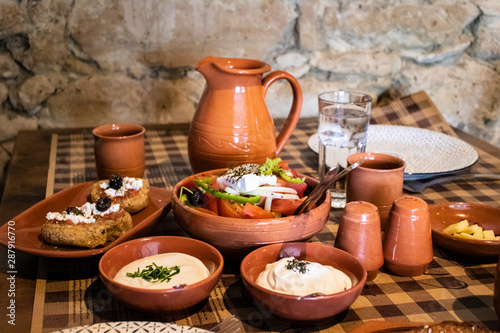 cypriot meze in traditional taverna