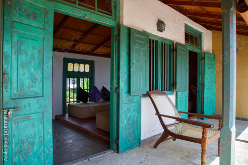 The interior of the Villa on the sea in the colonial style