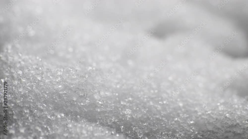 Melting Snow / Melting Ice / Spring Water / Spring Time. Macro time-lapse shot of shiny melting snow particles turning into liquid water. Original 10-bit color. Melting Snow / Melting Ice / Spring Water / Spring Time. Macro time-lapse shot of shiny melting snow particles turning into liquid water. Original 10-bit color.