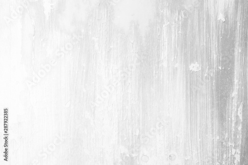 White Peeling Painting on Wood Wall Texture Background.