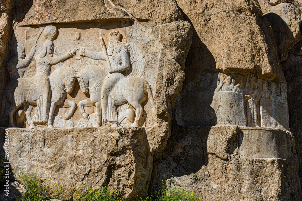 Naqsh E Rostam ruins, rock carved tombs, Iran