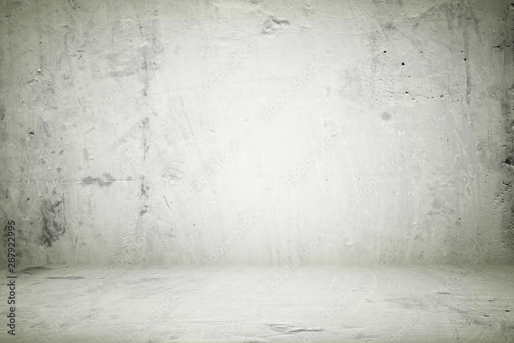 Abstract White Grunge Raw Concrete Room Texture Background, Suitable for Product and Fashion Presentation Backdrop.