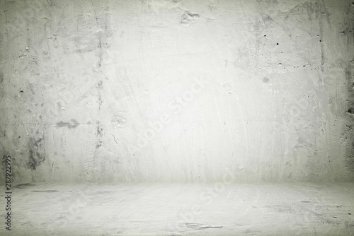 Abstract White Grunge Raw Concrete Room Texture Background, Suitable for Product and Fashion Presentation Backdrop.