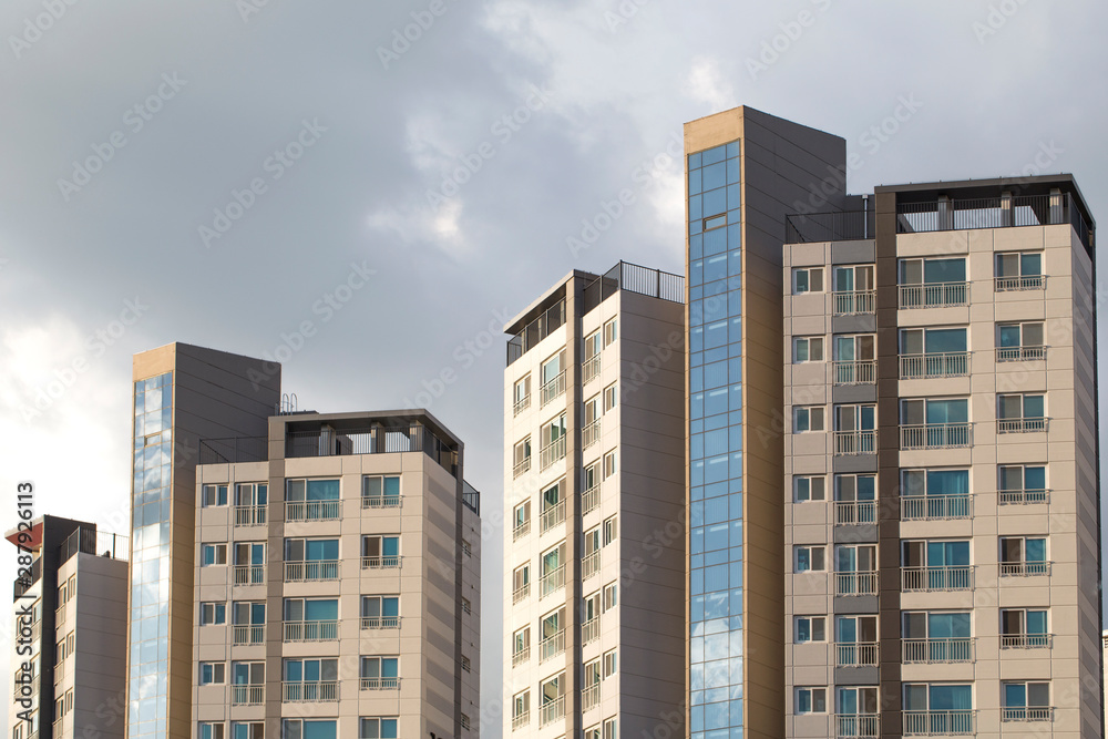 Multistory new modern apartment building Multistory new modern apartment building
