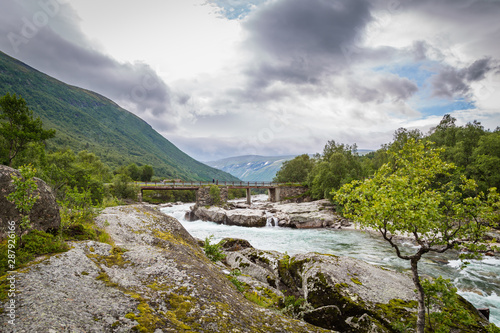 Magalaupet gorge of river Driva in Oppdal municipality in Trondelag, Norway, Scandinavia